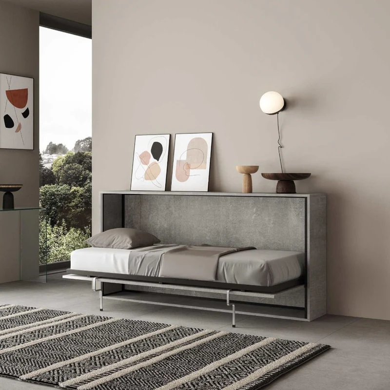 Vinny - Letto singolo a scomparsa in legno cm 200x39x97h - vari colori