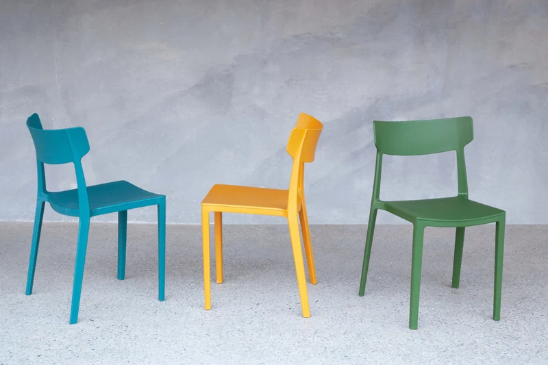 Citylife - Set da 4 Sedia sala da pranzo in polipropilene cm 47x51x81h- vari colori