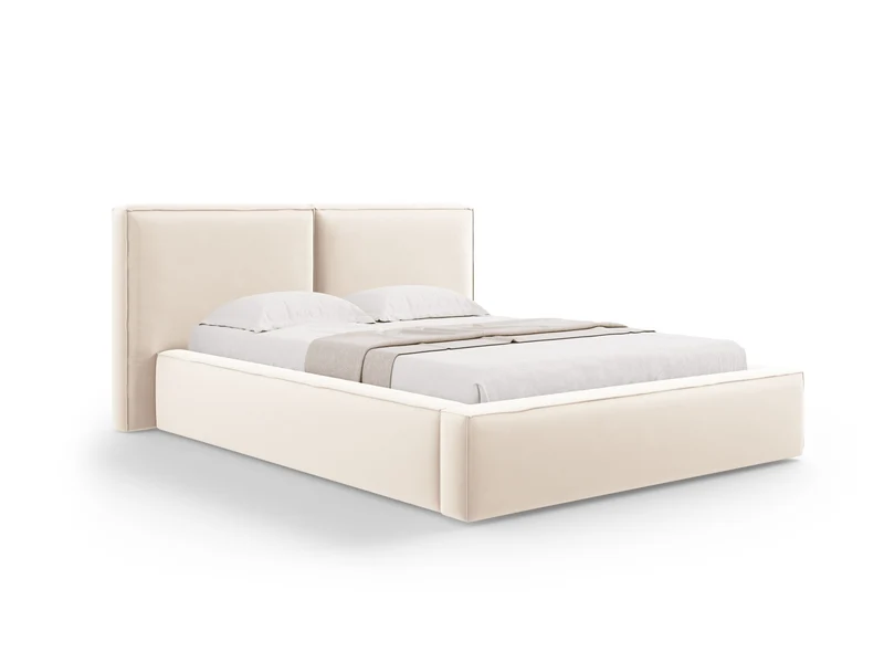Letto contenitore con testiera doppia, "Jodie", 228x194x97,5