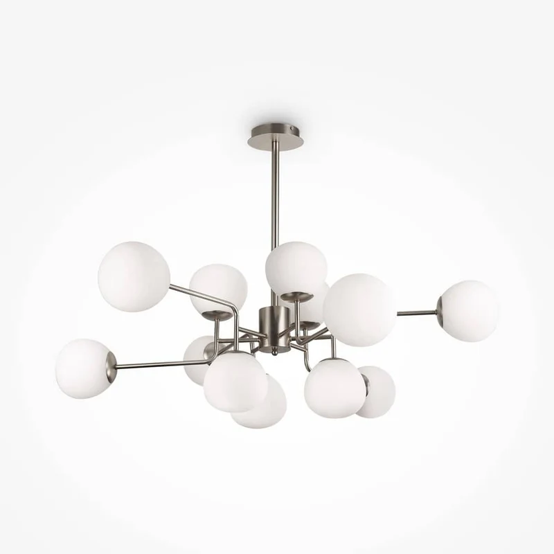 Lampadario ERICH 12 sfere - Argento