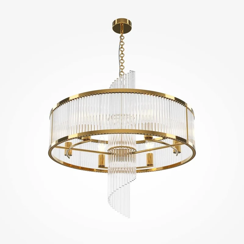 Lampadario FRAME diametro 58cm e inserti oro