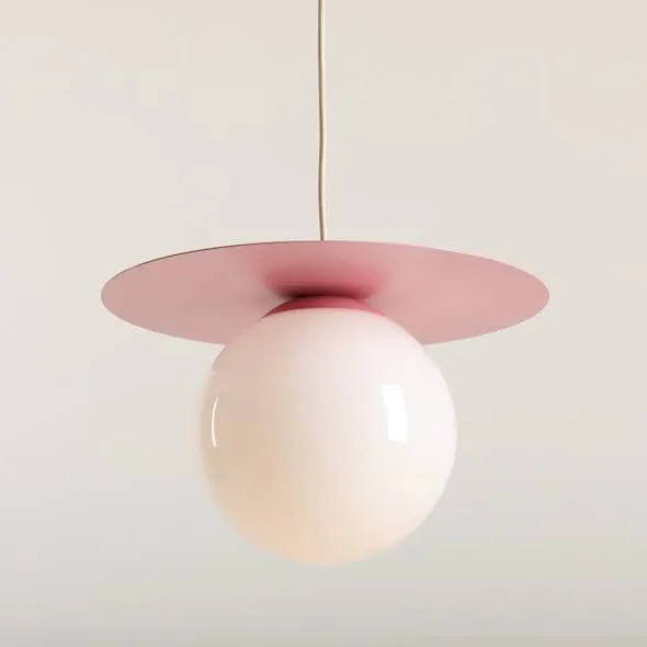 Lampada a sospensione LOOP BABY PINK M