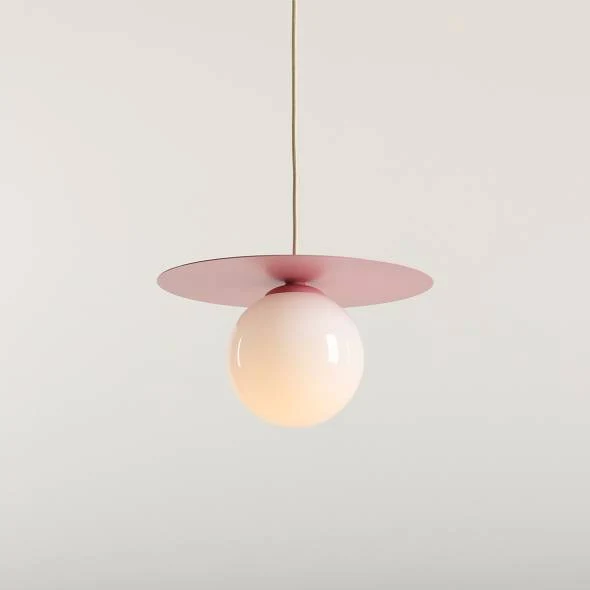 Lampada a sospensione LOOP BABY PINK S