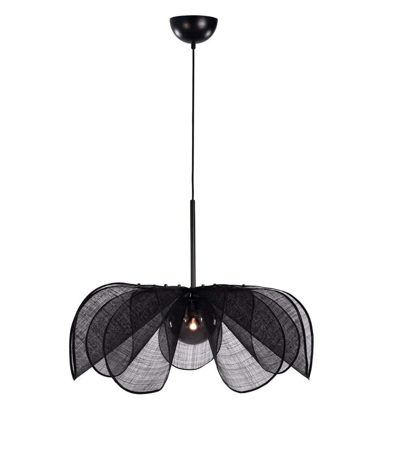 Lampada a sospensione STYRKA 1L 75 cm Nero/Fumo