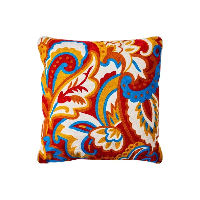 Cuscino foliage yellow red - Embroidery