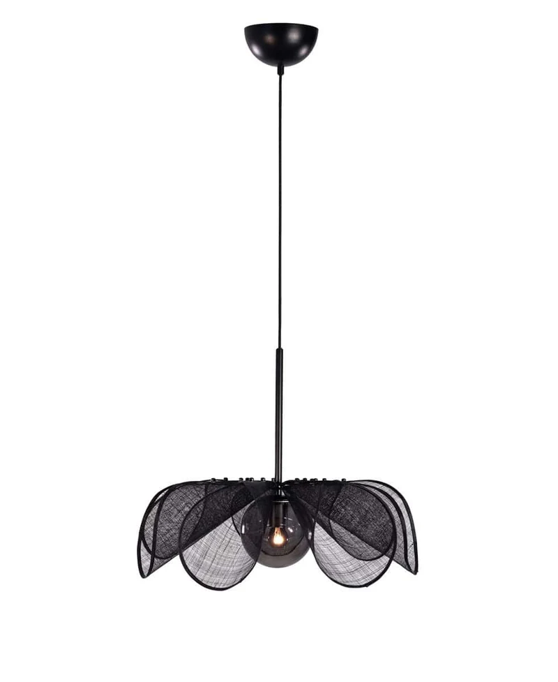 Lampada a sospensione STYRKA 1L 63 cm Nero/Fumo