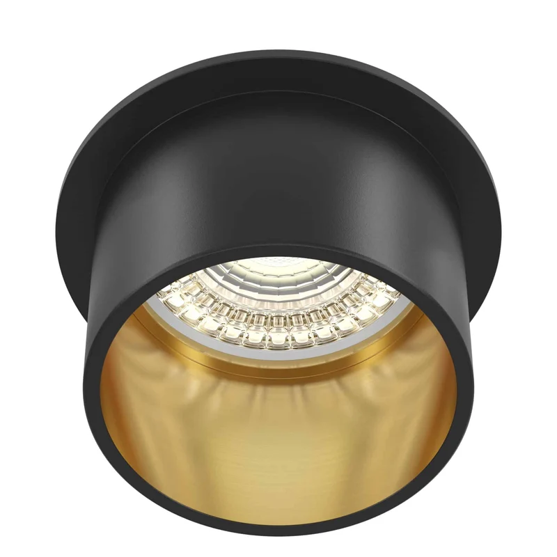 SET 6 PEZZI · Faretto da incasso REIF nero/dorato · prezzo per 6 pezzi
