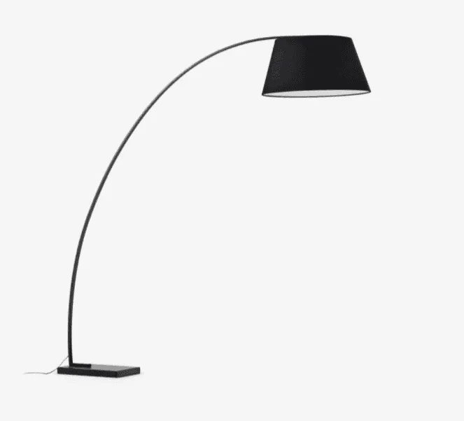 Lampada CROP nero con base in marmo