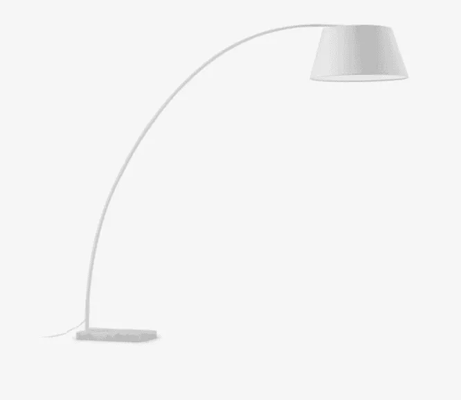 Lampada CROP bianco con base in marmo