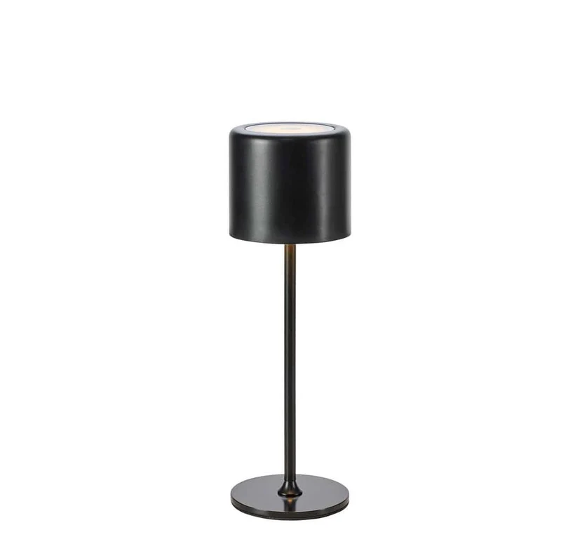FILO Lampada da tavolo Ricaricabile Nero Opaco B/O