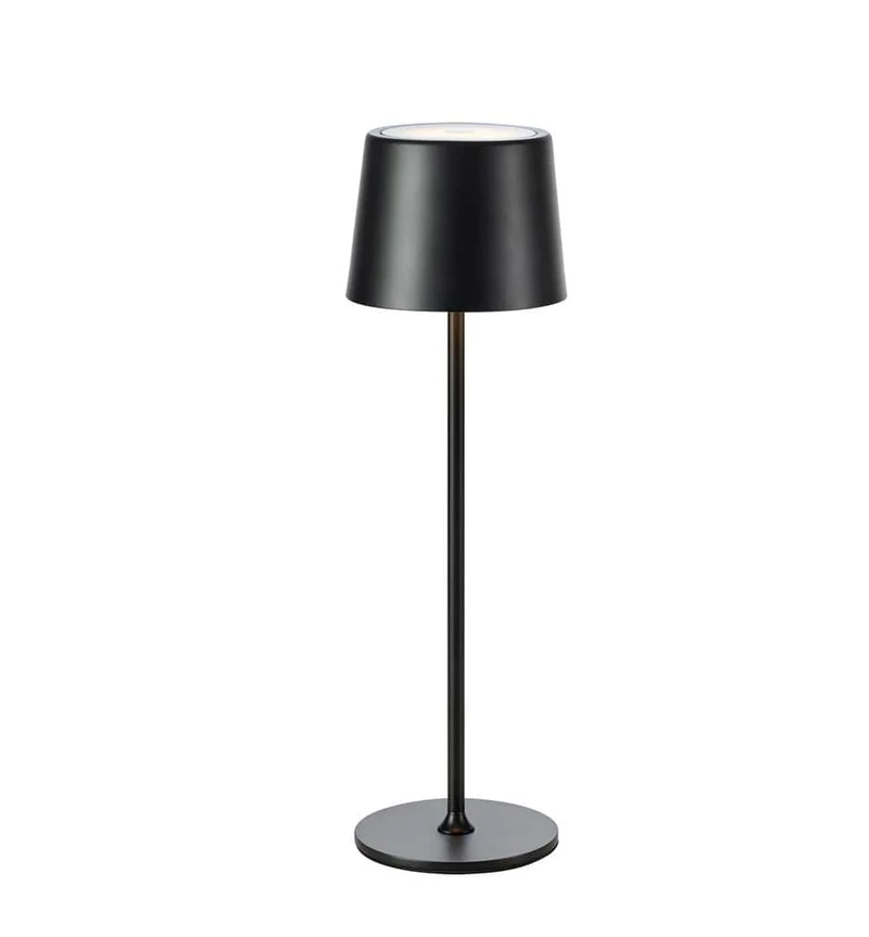 FIORE Lampada da tavolo Ricaricabile Nero Opaco B/O