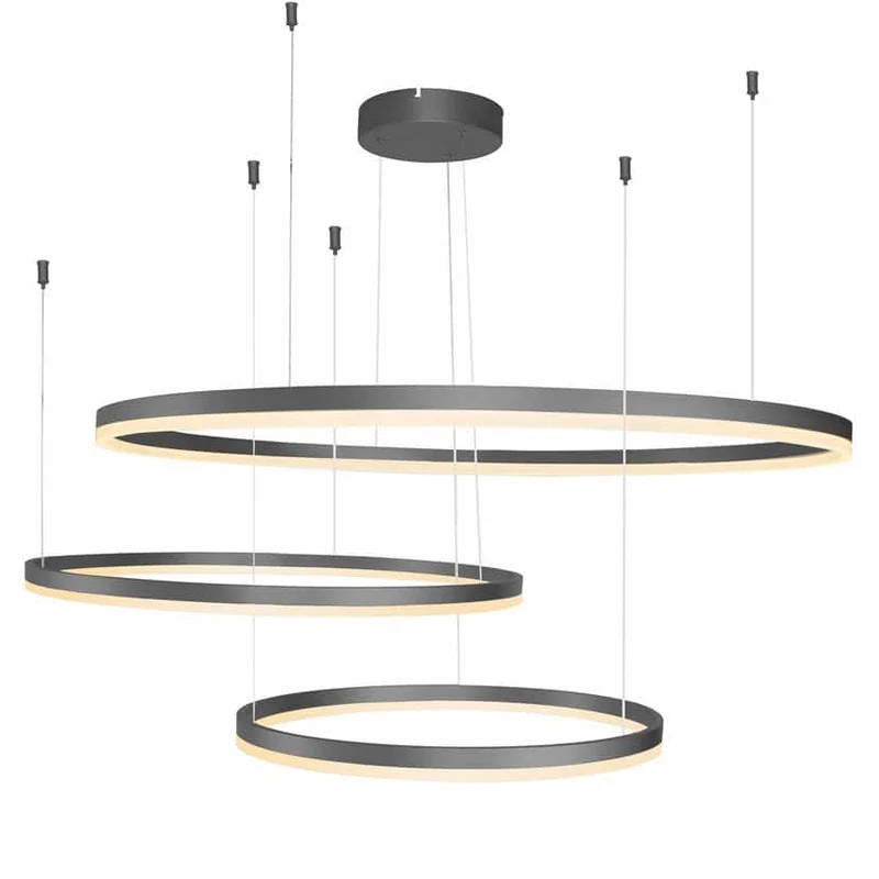 Lampada a sospensione LED HALO Pendant 100+80+60 nero
