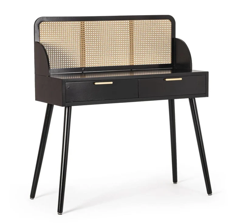 Consolle vanity 2 cassetti Arches nero