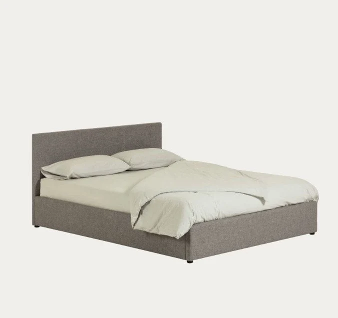 Letto con contenitore Nahiri in tessuto per materasso 160 x 200 cm