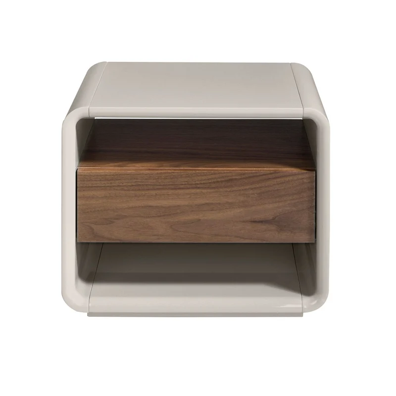 Comodino noce e legno grigio