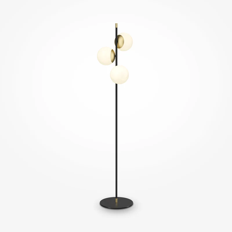 Lampada da terra Nostalgia - Maytoni - Nero e oro - MOD048FL-03G