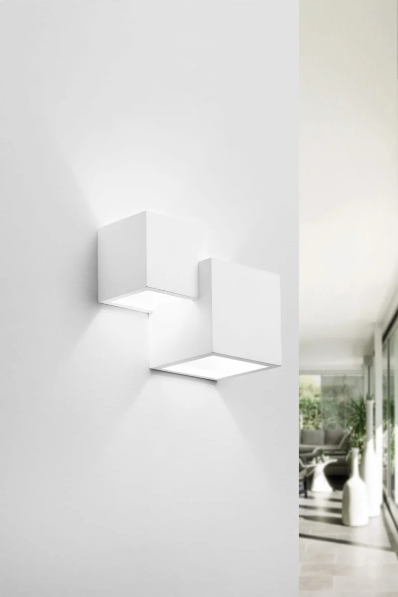 Lampada da parete HERAEA 2 luci quadro - 18 x h14 cm