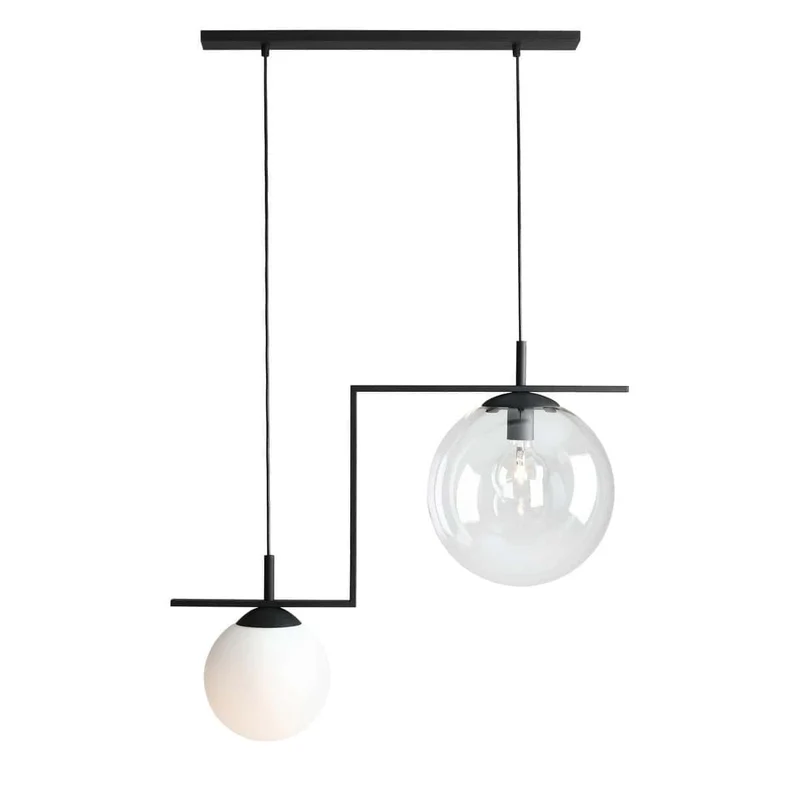 Lampada a sospensione ZAC black 2 luci - 72 x h110 cm