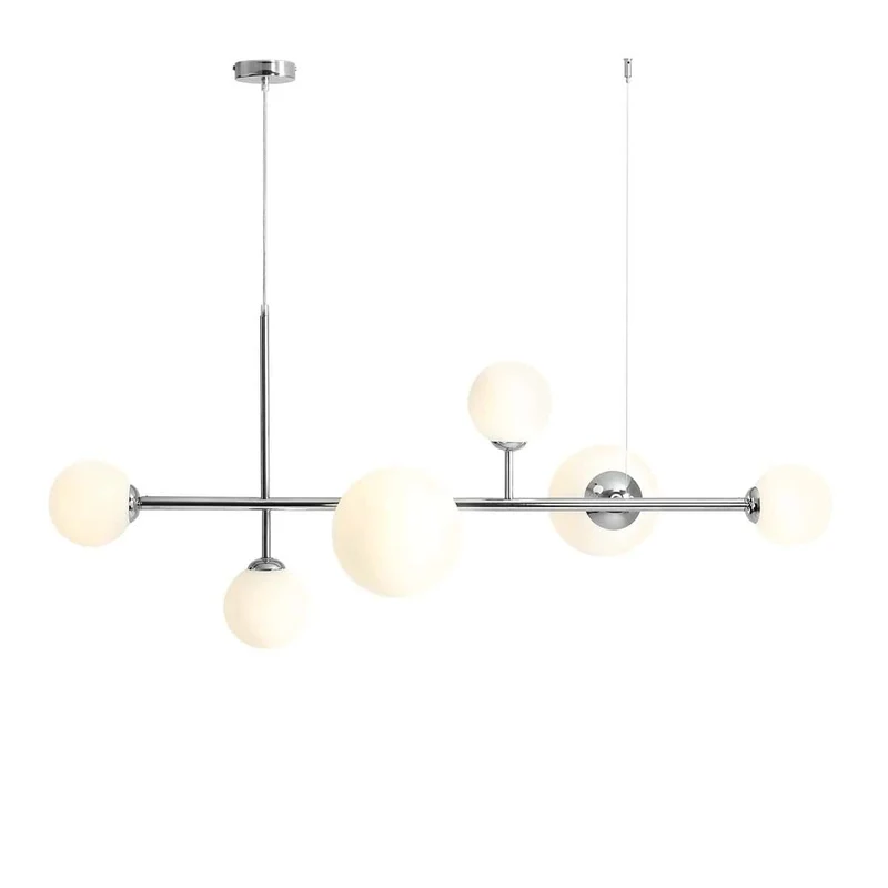 Lampada a sospensione DIONE chrome 6 luci - 130 x h110 cm