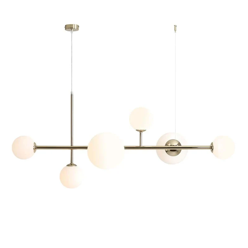 Lampada a sospensione DIONE gold 6 luci - 130 x h110 cm