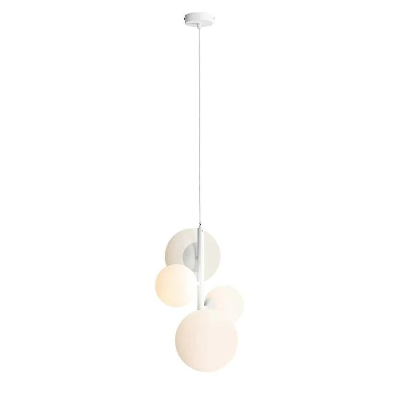 Lampada a sospensione BLOOM white 4 luci - 46 x h120 cm