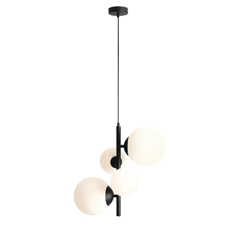 Lampada a sospensione BLOOM black 4 luci - 46 x h120 cm