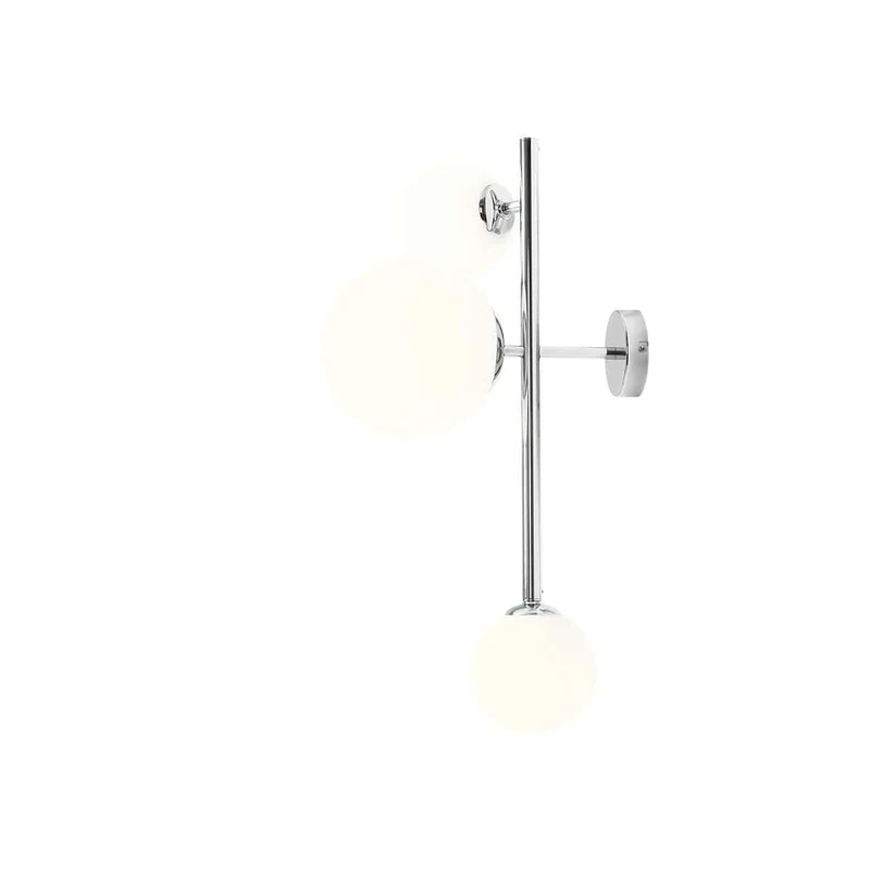 Lampada da parete DIONE chrome 3 luci - 25 x h67,5 cm