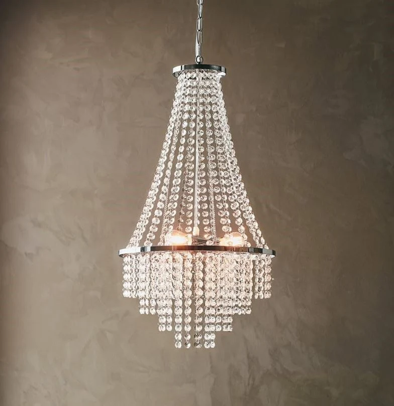 Lampadario ALLINGTON Silver diam 38cm H218cm