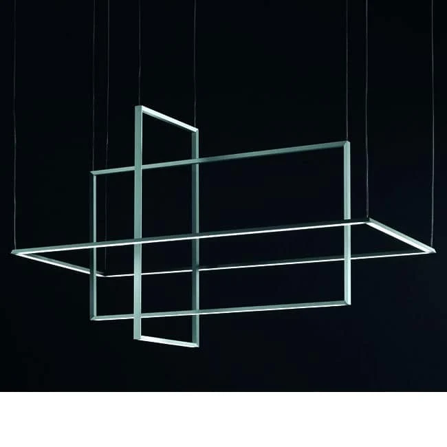 Sospensione Sforzin AREA LED 60W L 100x45 cm in alluminio o nero