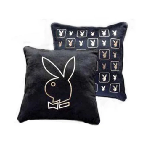 Cuscino quadrato Playboy 35 x 35 cm Nero Serie Logo In Poliestere