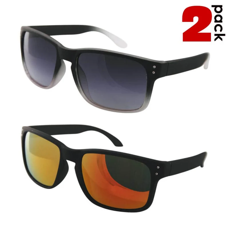 2 Occhiali da Sole ReflexxVision UV 400 Unisex modello Teramo Colori Assortiti