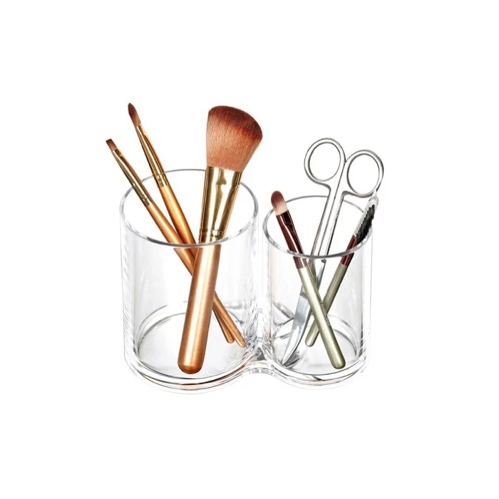 Portaoggetti Make Up multiuso doppio bicchiere