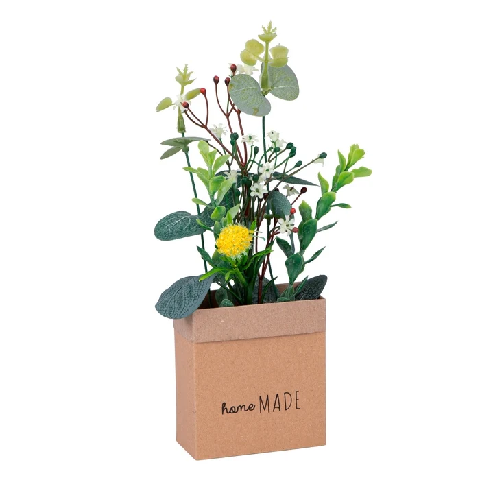 Piantina artificiale decorativa Home Made con busta 24 cm