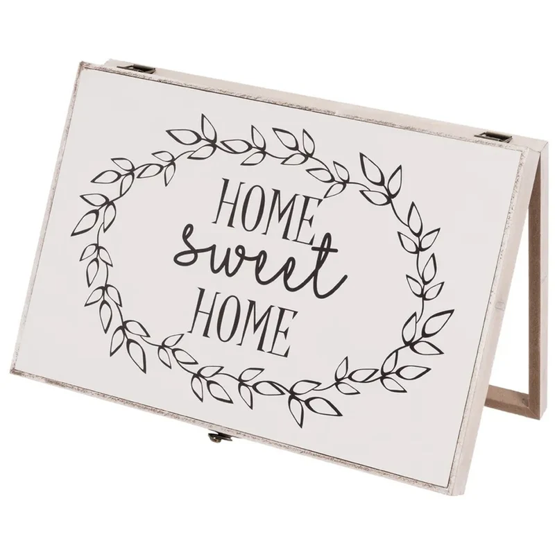 Copri Contatore Elettrico con Porta Battente Legno MDF Scritta Home Sweet Home