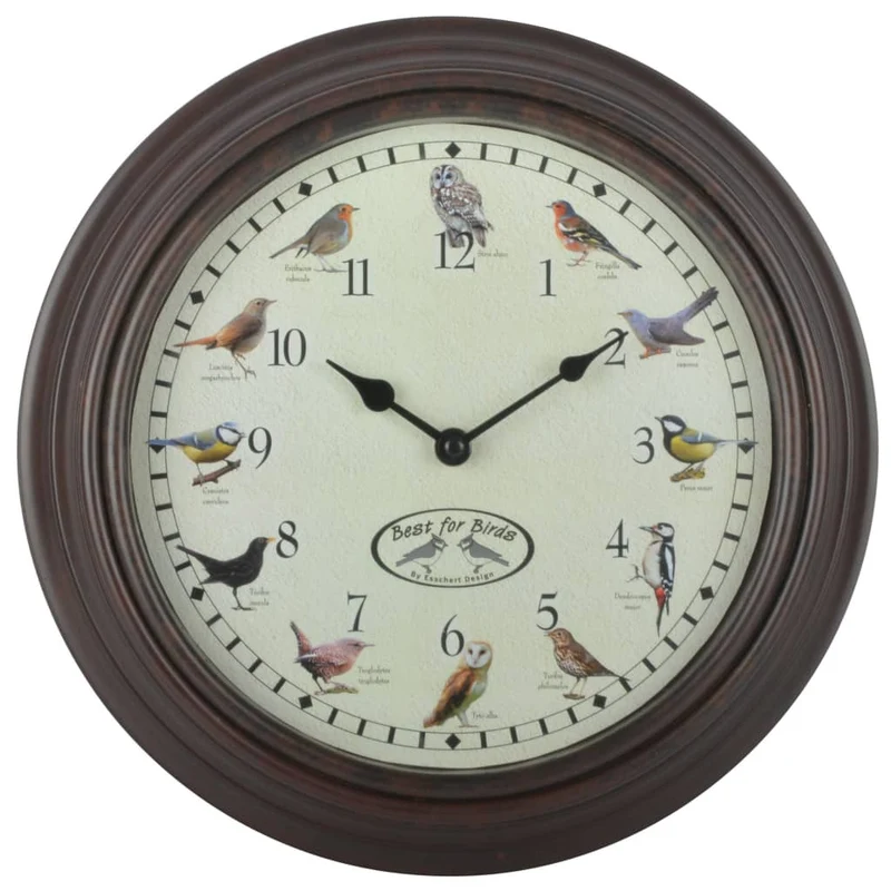Orologio con Diversi Suoni di Uccelli Versatile in PVC 30,1 x 4,5 centimetri