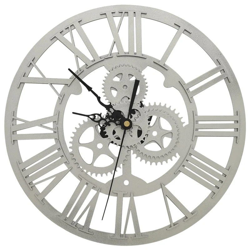 Orologio da Parete in Acrilico 30 cm Argento e Nero Design Unico e Versatile