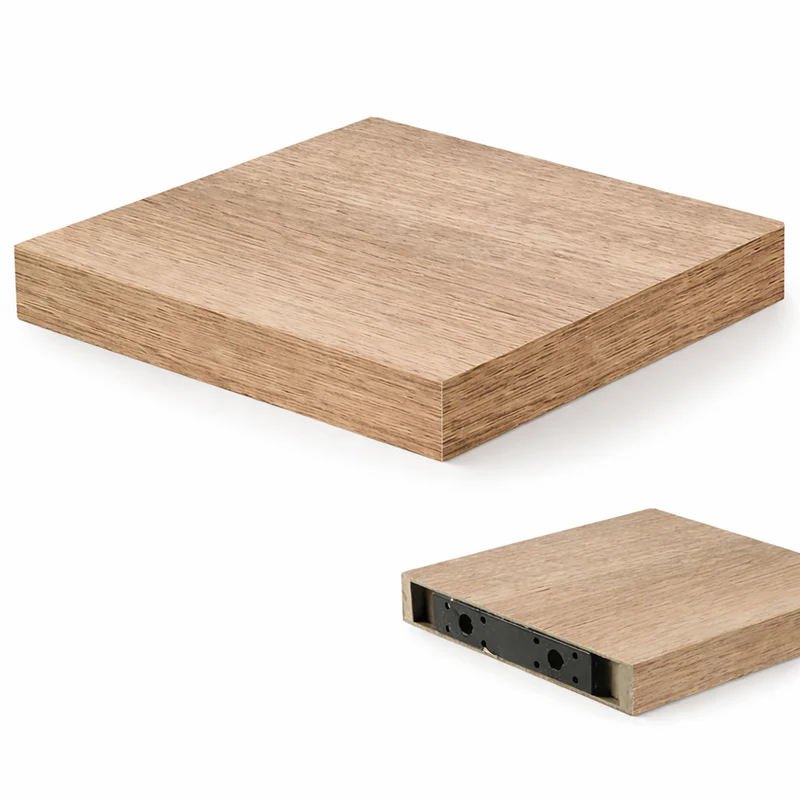 Mensola Parete Quadrata Scaffale 25x25x4cm Libreria Legno MDF Rovere Moderna
