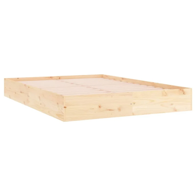 Giroletto senza Materasso Ambrato Legno Massello Robusto 140x200cm Design Moderno