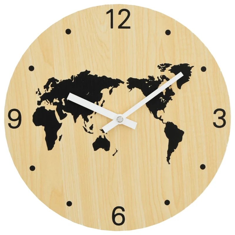 Orologio a Parete Giallo e Nero 30x4cm in Legno Multistrato