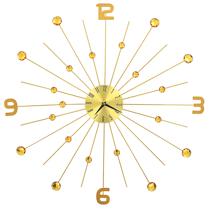 Orologio da Parete in Metallo Resistente 70 cm Design Moderno ed Elegante Oro