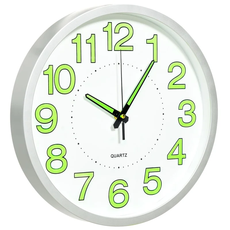 Orologio da Parete in Polipropilene 30 cm Design Luminoso e Moderno Bianco