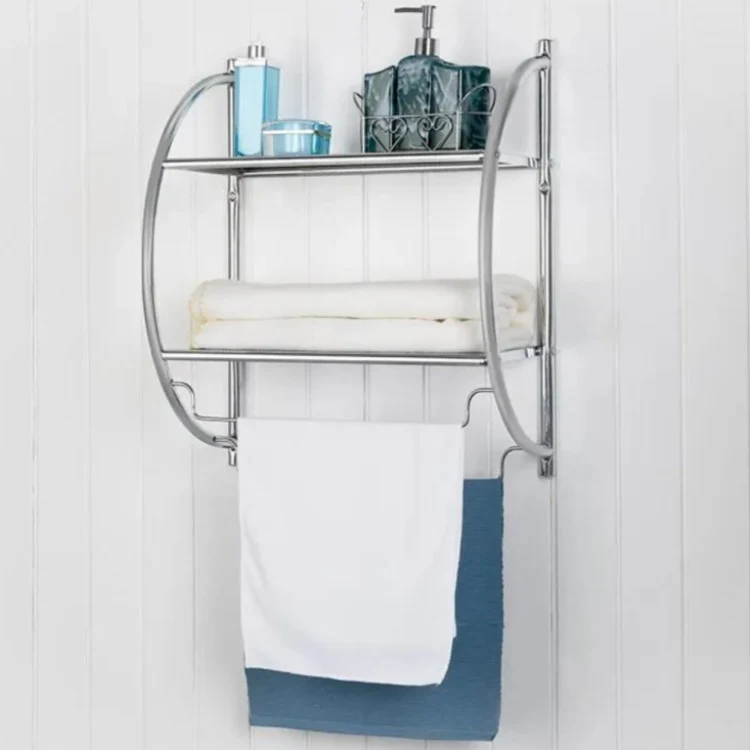 Porta Asciugamani Bagno Mensola da Parete in Acciaio 2Mensol Porta Oggetti Bagno