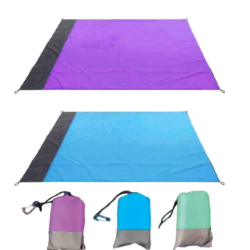 Telo Spiaggia Set 2pz Anti sabbia Impermeabile 140x200 cm Salvaspazio Multiuso