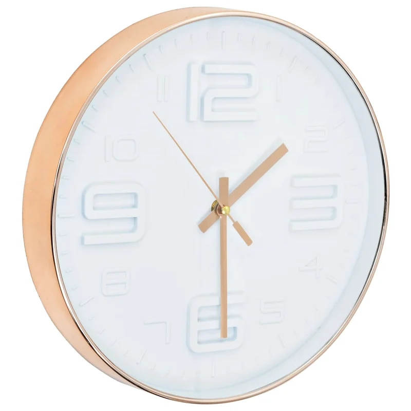 Orologio da Parete in PP Molto Resistente Design Elegante e Moderno 30 cm Rame