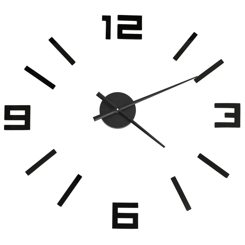 Orologio da Parete fai da te Effetto 3D 100cm XXL Design Moderno Versatile Nero